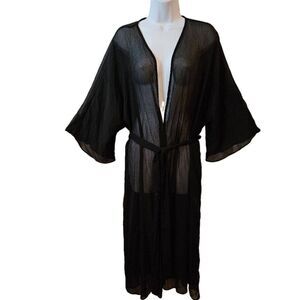 🌹No Boundaries Black Sheer Kimono sz L/XL